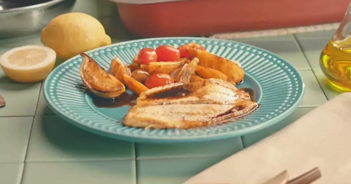 Filé de Tilápia com Batatas ao Balsâmico