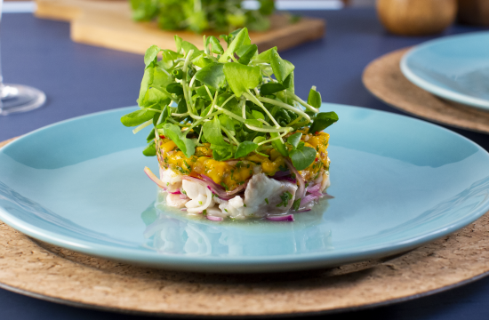 Ceviche de Tilápia com Manga Picante