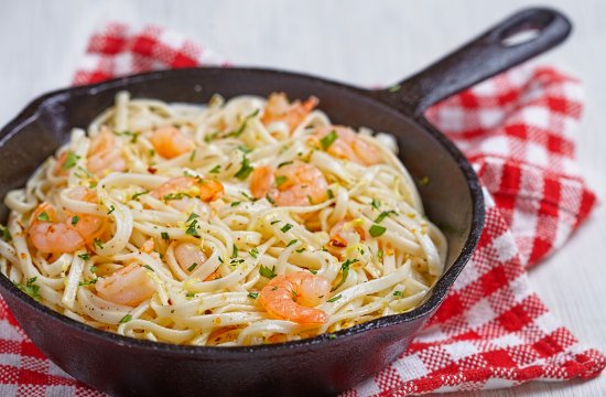 Linguine com Camarão e Limão