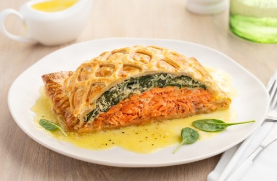 Receita de Salm&atilde;o Wellington: crosta crocante e suculenta