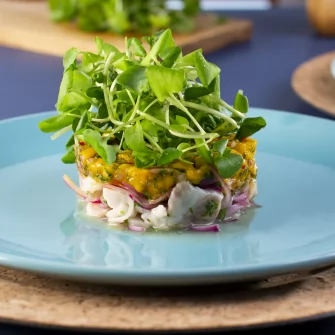 Ceviche de Tilápia com Manga Picante