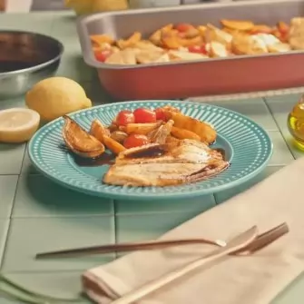 Receita de Filé de Tilápia com Batatas ao Balsâmico